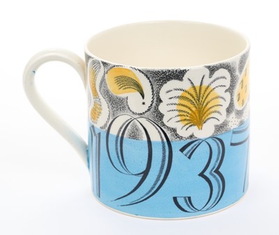 Lot 125 - Scarce 1930s King George VI and Queen Elizabeth Coronation mug designed by Eric Ravilious