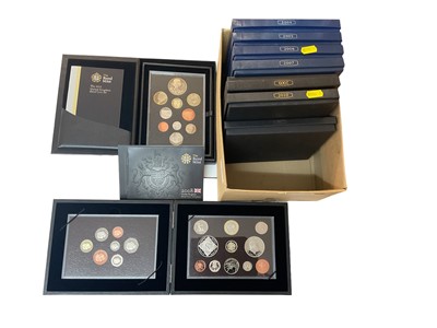 Lot 475 - G.B. - Royal Mint proof coin set's 2004-2012 to include scarce 2009 (N.B. Kew Gardens 50p) in boxes of issue & with Certificates of Authenticity (9 coin sets)