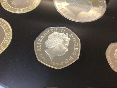 Lot 475 - G.B. - Royal Mint proof coin set's 2004-2012 to include scarce 2009 (N.B. Kew Gardens 50p) in boxes of issue & with Certificates of Authenticity (9 coin sets)