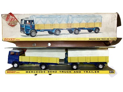 Lot 1966 - Dinky Mercedes-Benz truck & trailer No. 917 boxed