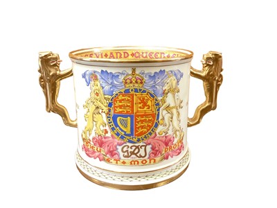 Lot 1145 - Paragon limited edition 1937 loving cup - Coronation of King George VI and Queen Elizabeth, no. 233 of 500