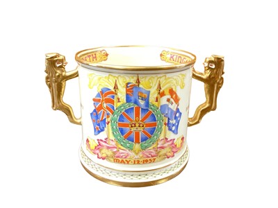Lot 1145 - Paragon limited edition 1937 loving cup - Coronation of King George VI and Queen Elizabeth, no. 233 of 500