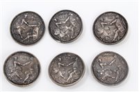 Lot 247 - Late 19th century set of six Continental...