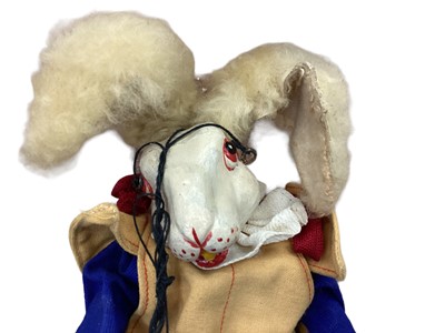 Lot 1810 - Very rare Pelham puppet SL white rabbit with fur feet