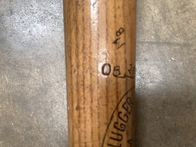 Lot 2594 - Louisville Slugger baseball bat, purportedly used by Joe 'Ducky' Medgwick (played 1932-48), idinstinctly signed
