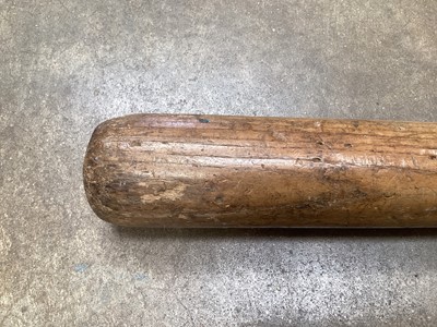 Lot 2594 - Louisville Slugger baseball bat, purportedly used by Joe 'Ducky' Medgwick (played 1932-48), idinstinctly signed