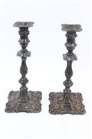 Lot 254 - Pair early 19th century Silverer plated...