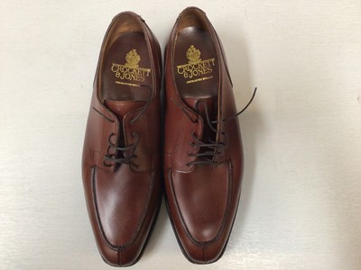 Lot 2133 - Crockett & Jones men's shoes mid tan leather size 9 1/2