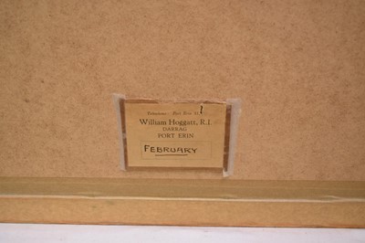 Lot 1073 - William Hoggatt R.I. (1880-1961) pair of watercolours - 'The Crocus Wood, Derbyhaven' and 'February Snowdrops', signed, 45.5cm x 54cm, in glazed frames