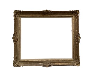 Lot 1249 - Good quality gilt picture frame with foliate scroll and shell mouldings, rebate 66cm x 82cm