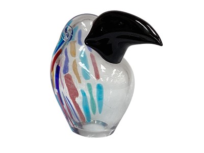 Lot 1203 - Arnaldo Zanella (b. 1949) Murano glass toucan, signed