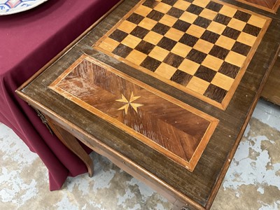 Lot 1500 - 18th century walnut and inlaid games table, possibly Maltese, with removable top
