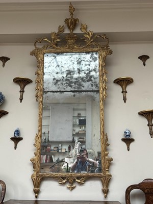 Lot 1636 - 18th century Italian two glass wall mirror