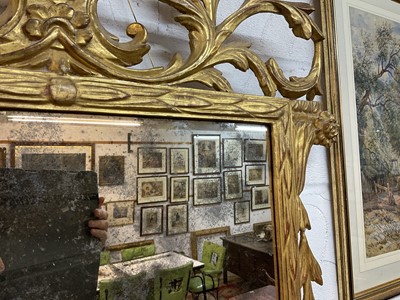 Lot 1636 - 18th century Italian two glass wall mirror