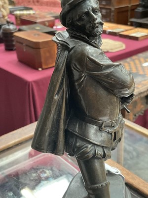 Lot 1525 - Emille Guillemin (1841-1907) bronze figure of a cavalier