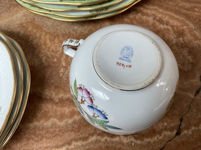 Lot 1546 - Herend teaset in the Queen Victoria pattern, for six settings