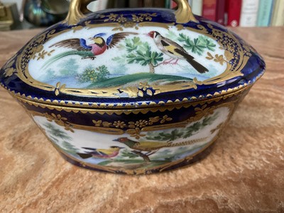 Lot 1552 - 18th century Sevres pot and cover decorated by François-Joseph Aloncle