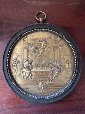 Lot 1561 - 19th century gilt bronze plaque