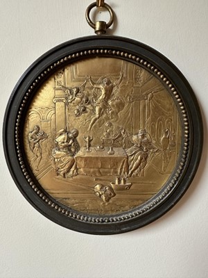 Lot 1561 - 19th century gilt bronze plaque
