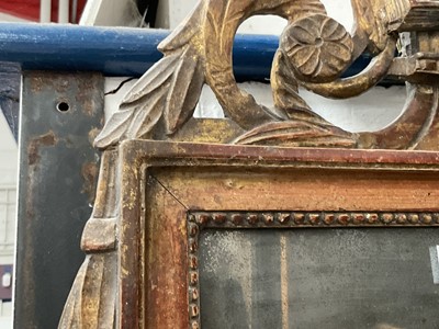 Lot 1567 - 18th century continental gilt wood wall mirror
