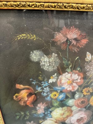 Lot 1569 - French School, 19th century pastel, still life of flowers in a vase