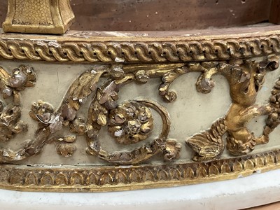 Lot 1619 - Good early 19th century French marble topped and parcel gilt demi-lune table