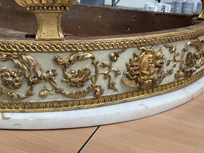 Lot 1619 - Good early 19th century French marble topped and parcel gilt demi-lune table