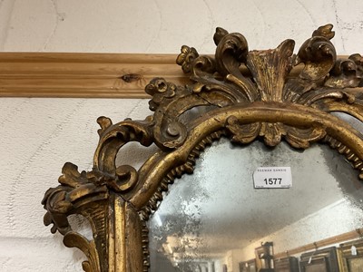 Lot 1577 - 18th century Venetian etched glass wall mirror