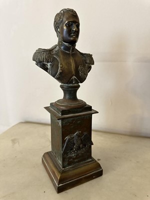 Lot 1587 - 19th century bronze statuette of Napoleon