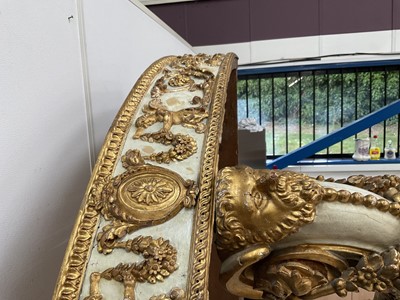 Lot 1618 - Fine quality pair of early 19th century French marble topped carved and gilded corner tables