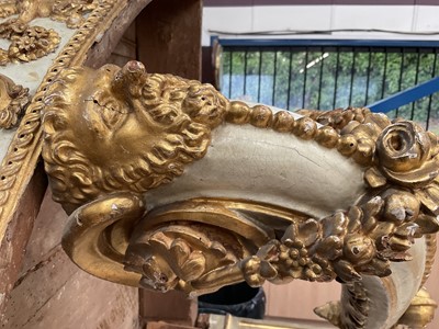 Lot 1618 - Fine quality pair of early 19th century French marble topped carved and gilded corner tables