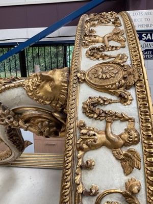 Lot 1618 - Fine quality pair of early 19th century French marble topped carved and gilded corner tables