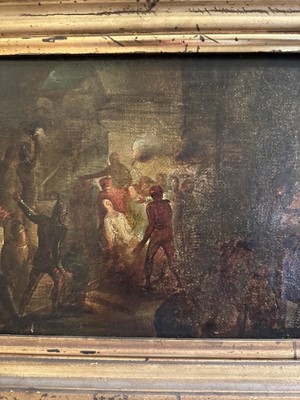 Lot 1601 - Attributed to Vincenzo Camuncinni (1771-1844), oil on canvas laid onto board