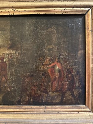 Lot 1601 - Attributed to Vincenzo Camuncinni (1771-1844), oil on canvas laid onto board