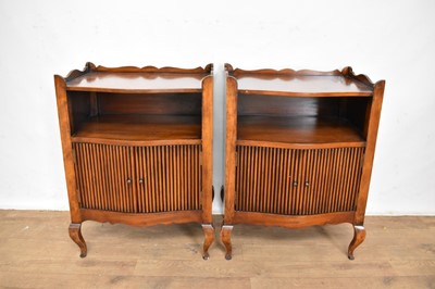 Lot 1244 - Pair of mahogany bedside tables