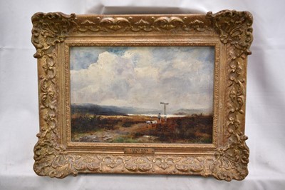 Lot 1057 - Henry John Yeend King (1855-1924) oil on board - Moorland Landscape, signed, 17.5cm x 25.5cm, in gilt frame