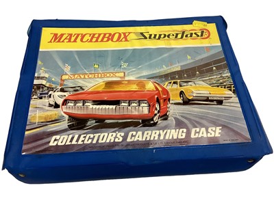 Lot 1967 - Matchbox Superfast Collector's Carrying Case with contents and track