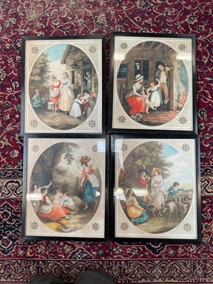 Lot 50 - Louis Henry Dupont, 1896-1967, set of four coloured stipple engravings signed in pencil