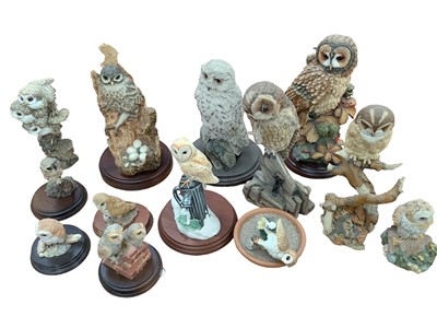 Lot 2639 - Collection of owl ornaments, including Country Artists