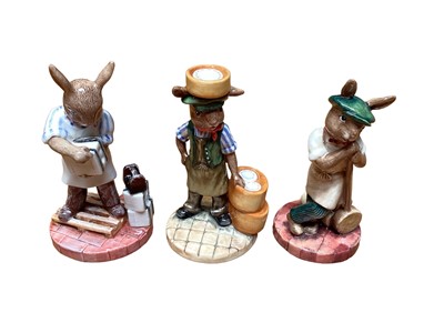 Lot 1286 - Three Royal Doulton limited edition Bunnykins figures - Kiln Placer DB405, Sagger Maker DB423 and Mould Maker, all boxed with certificates