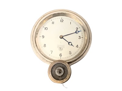 Lot 2161 - Vintage Smith car clock with silvered dial.