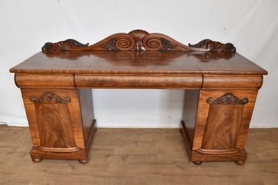 Lot 1202 - Early Victorian mahogany twin pedestal sideboard