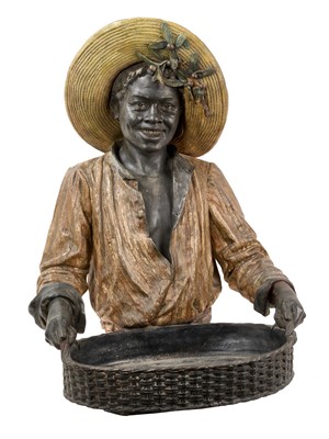 Lot 293 - Goldscheider pottery figure of a man in a straw hat (Ex Lyon & Turnbull Keith Skeel Lowden Hall Sale)