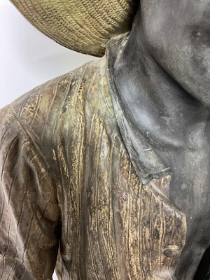 Lot 293 - Goldscheider pottery figure of a man in a straw hat (Ex Lyon & Turnbull Keith Skeel Lowden Hall Sale)