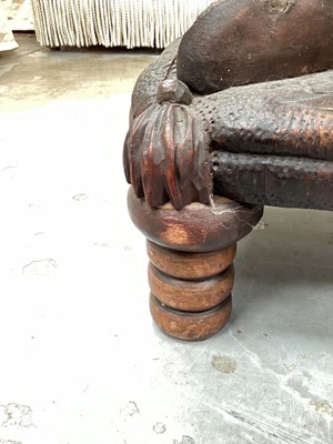 Lot 1231 - 19th century Venetian ebonised and carved kneeling Blackamore figure torchère with later top
