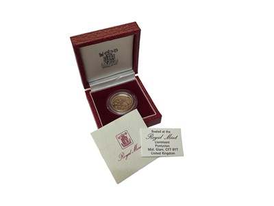 Lot 489 - G.B - Gold proof Sovereign Elizabeth II 1983 (N.B. Boxed with Certificate of Authenticity) (1 coin)