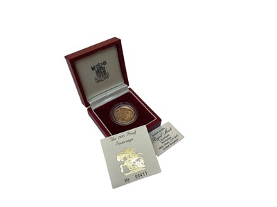 Lot 491 - G.B - Gold proof Sovereign Elizabeth II 1985 (N.B. Boxed with Certificate of Authenticity) (1 coin)