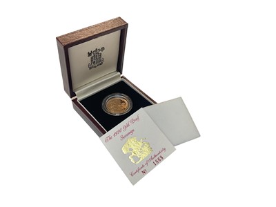 Lot 492 - G.B - Gold proof Sovereign Elizabeth II 1990 (N.B. Boxed with Certificate of Authenticity) (1 coin)