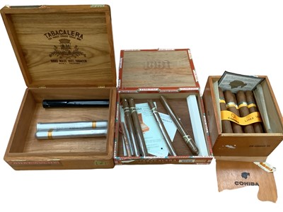 Lot 2668 - Cigars- part box of Cohiba cigars, together with 1881 and others (3 boxes).