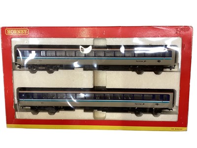 Lot 1791 - Railway Hornby Freightliner (x2), boxed (No Track & Accessories) R873, Provincial Railways Class 155 Super Sprinter R2162B, Three Car Transporters R018 (x3) R666, all boxed (qty)